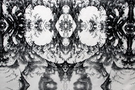 Black & White Graphic Tree Printed Linen Blend