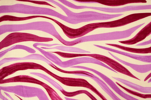 Zebra Print in Mauve Pinks Printed Bamboo Cotton Blend