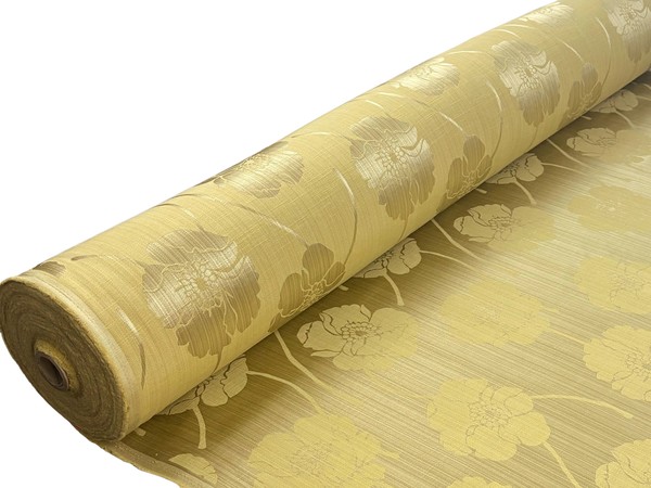 Gold Shimmering Floral Upholstery