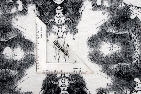 Black & White Graphic Tree Printed Linen Blend