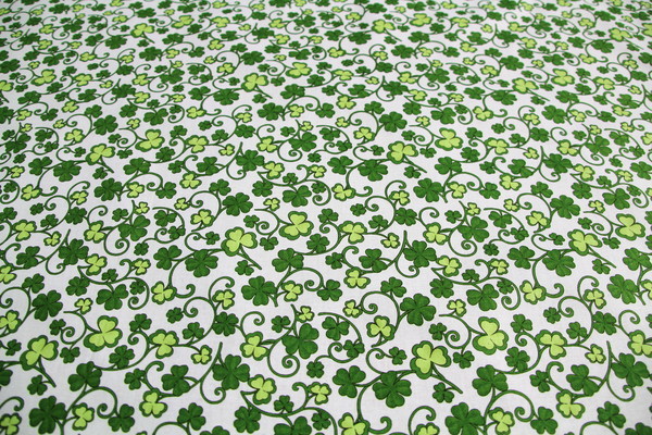 Lucky Four Leaf Clover Printed Cotton