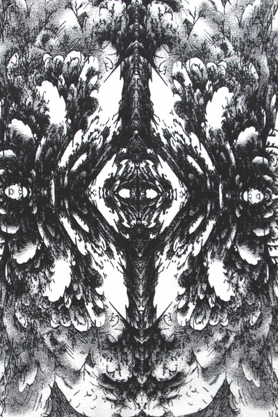 Black & White Graphic Tree Printed Linen Blend