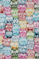 Whiskers Cat Portraits Printed Premium Cotton