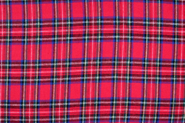 Classic Red, Blue & Green Brushed Cotton Check