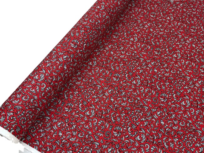 Red - Te Koripi Wae O Maui Design Kiwiana Cotton