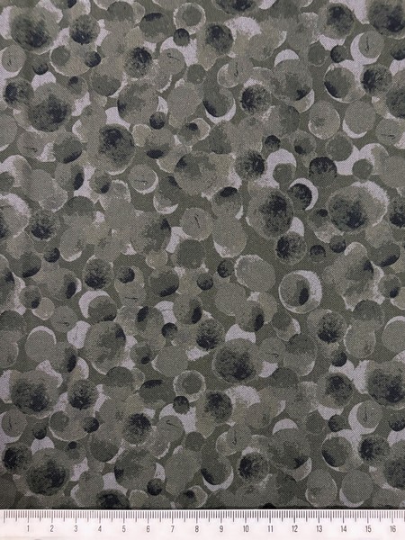 Charcoal Bubbles Printed Cotton