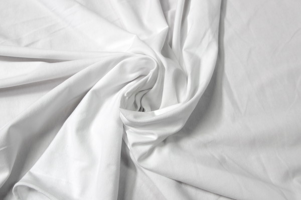 * REMNANT - White Stretch Cotton T-shirting