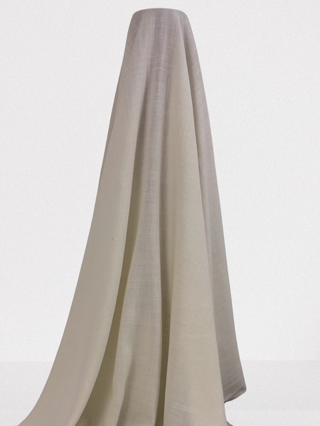 Cream Textured Rayon/Linen Blend