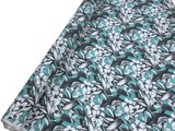 Frangipani on Deep Aqua Rayon