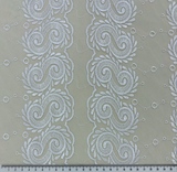 White Paisley Embroidered Tulle