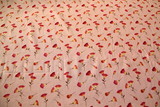 Trumpet Flower Print on Peach Cotton