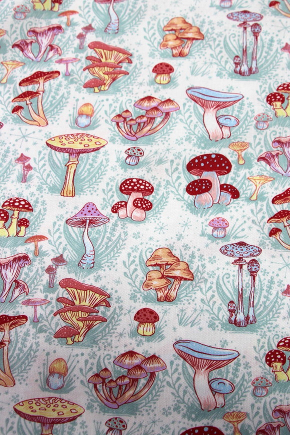 Mushrooms - Fairy Garden Premium Cotton