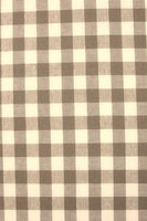 Beige & White Gingham Cotton/Linen Blend