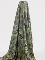 Smokey Forest Floral - Greens & Yellow Rayon