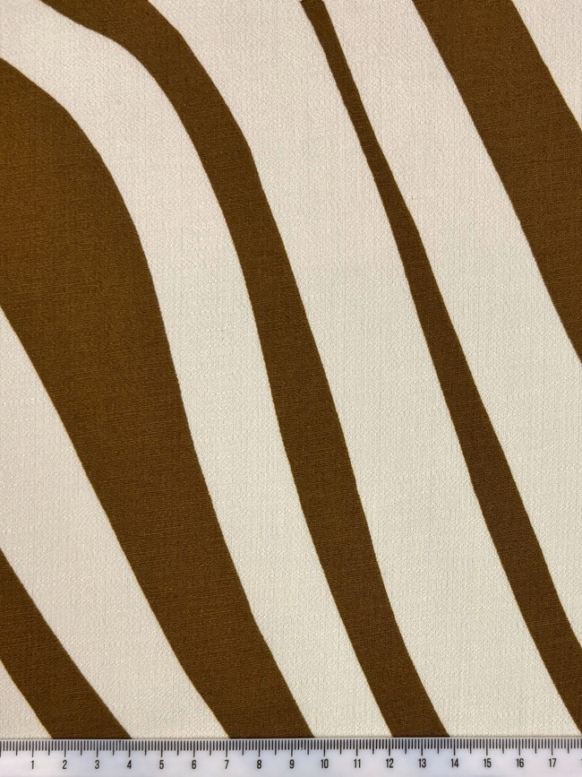 Brown Zebra Printed Bamboo Cotton Blend