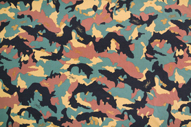 Green, Tan, Brown & Black Camo Shower-proof Nylon