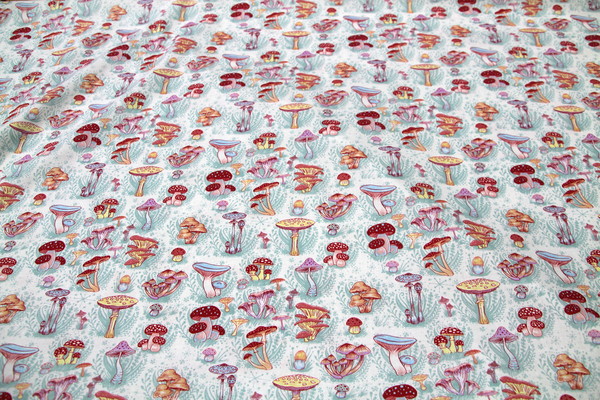 Mushrooms - Fairy Garden Premium Cotton