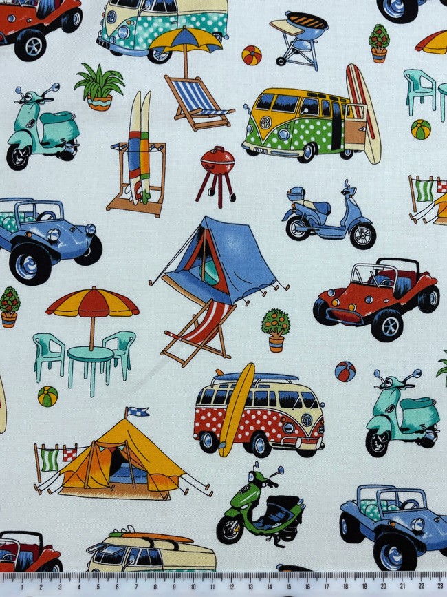 Vintage Holiday Kiwiana Cotton