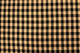 Beige & Mouse Gingham Cotton Slub