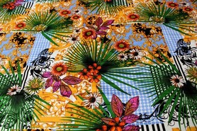 Tropical Palms Stretch Cotton