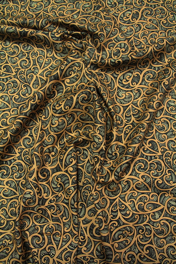Caramel - Te Koripi Wae O Maui Design Kiwiana Cotton