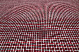 Red, Black & White Geometric Weave Wool Blend