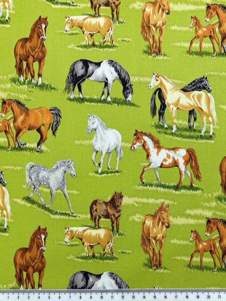 Country Horses Premium Printed Cotton