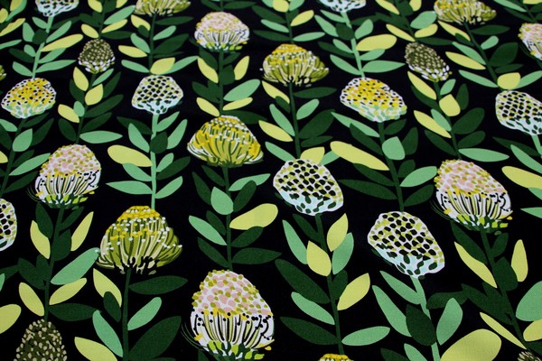 Protea Blooms Digital Printed Viscose Crepe New Image