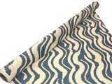 Mottled Blue Zebra Printed Bamboo Cotton Blend