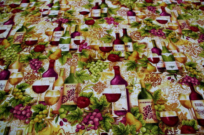 Wine Not Printed Cotton New Image