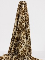 Floral in Browns Printed Bamboo Cotton Blend