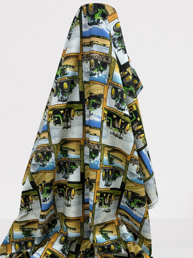 Farmers Paradise Farm Machines Premium Printed Cotton