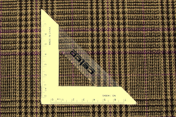 Brown with Purple Tweed Wool Blend