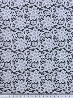 White Corded Stretch Lace