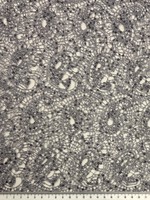 Grey Sequinned Paisley Cobweb Guipure Lace