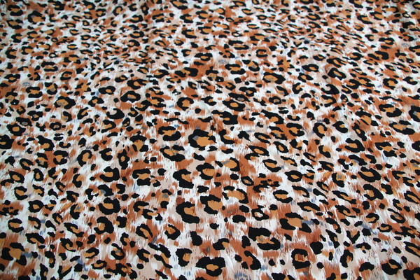 Tan Leopard Printed Rayon