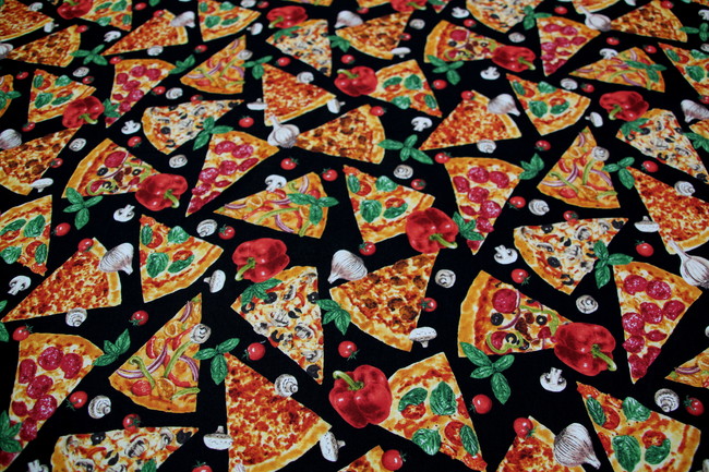  Pizza Party Printed Cotton New Image