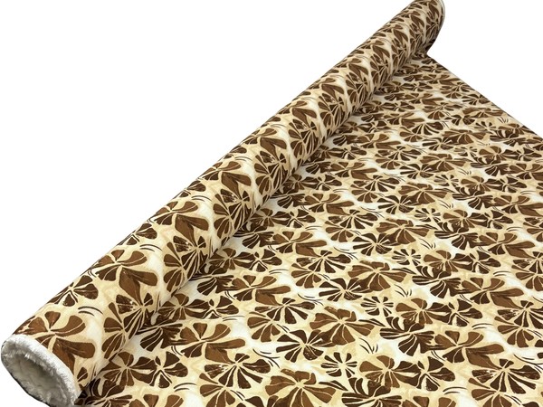 Floral in Browns Printed Bamboo Cotton Blend