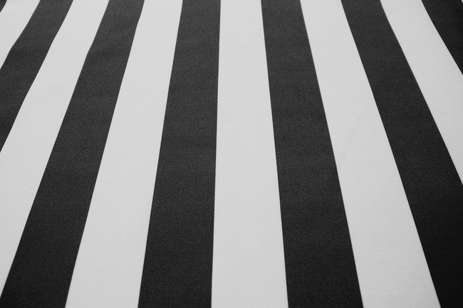 Charcoal & White Striped Water-Proofed & UV Coated Canvas