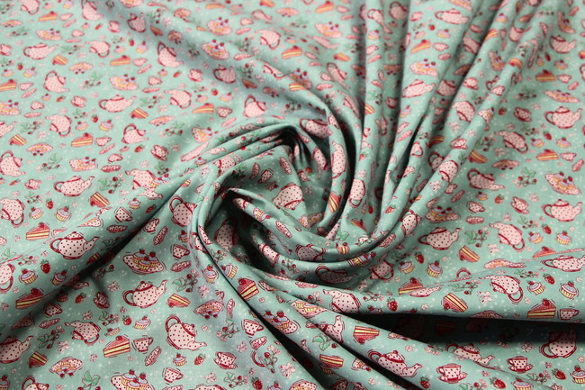 Tea Party - Fairy Garden Premium Cotton