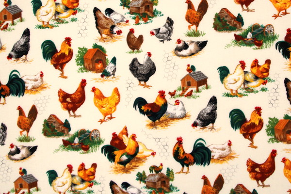 Chicken Talk Premium Printed Cotton