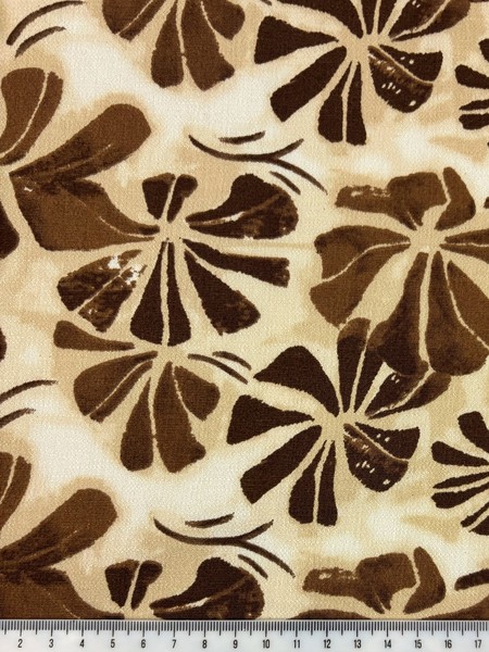 Floral in Browns Printed Bamboo Cotton Blend