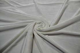 Soft Ivory Plush Stretch Velvet