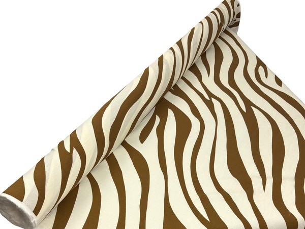 Brown Zebra Printed Bamboo Cotton Blend