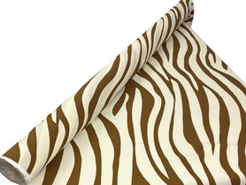 Brown Zebra Printed Bamboo Cotton Blend