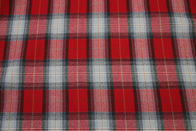Red & Greys Brushed Cotton Check