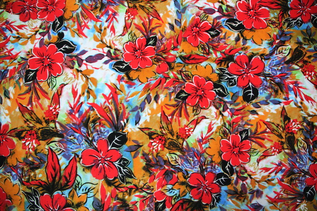 Bright & Busy Floral Stretch Cotton