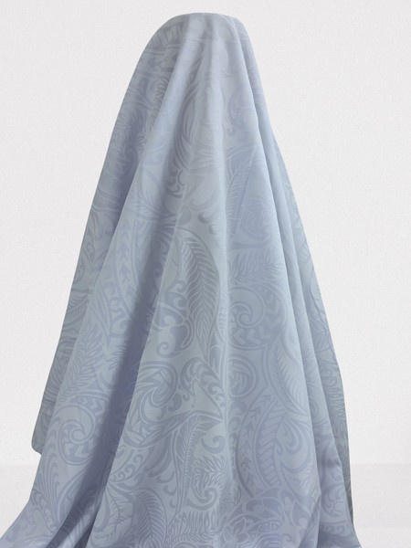 Fern - White on White Sturdy Stretch Knit