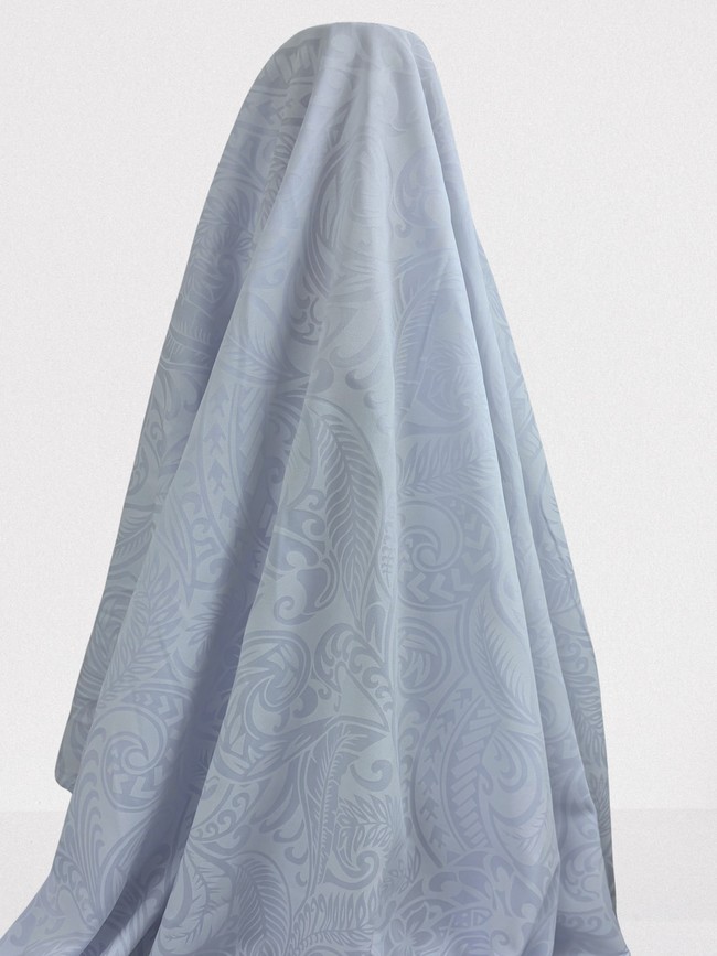 Fern - White on White Sturdy Stretch Knit