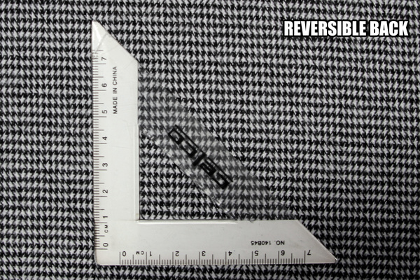 Greys/Black Brushed Checked Houndstooth Reversible Woven